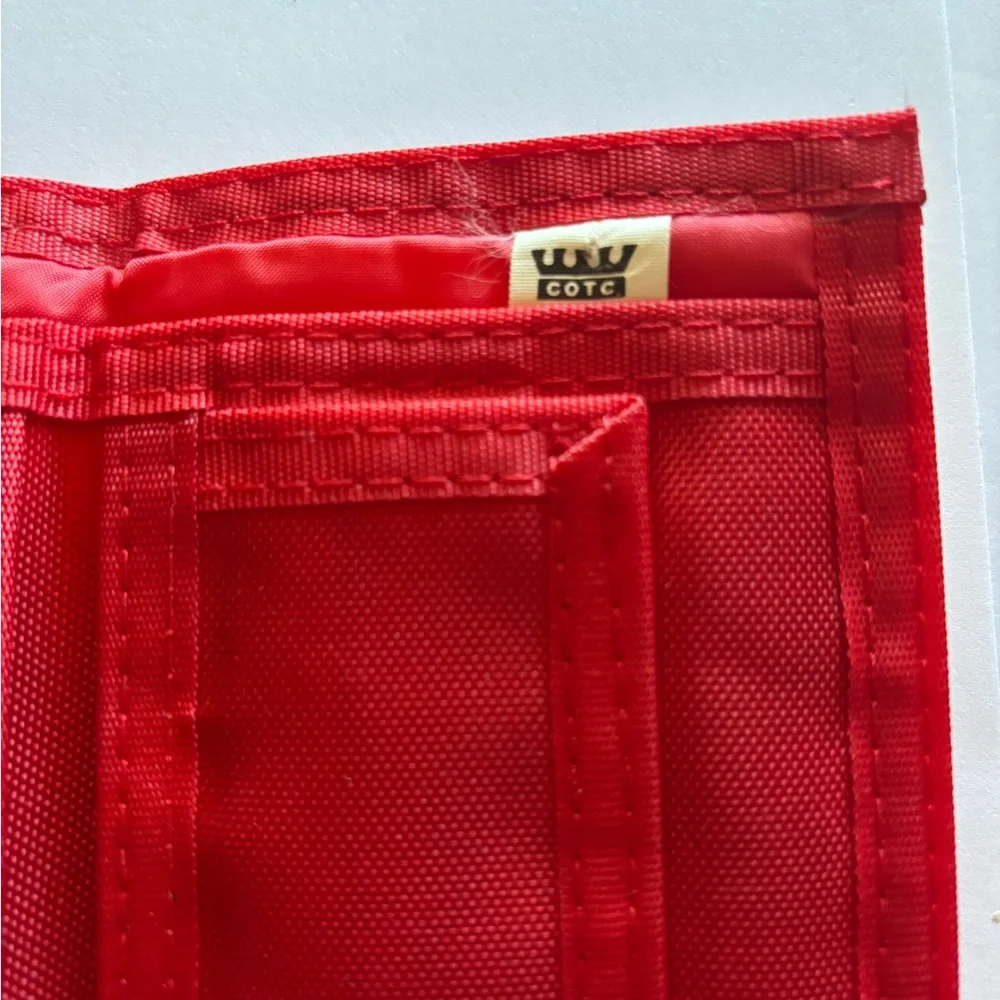 COTC | Red Velcro Weatherproof Vintage Card Holder Money Wallet | 80’s Fashion